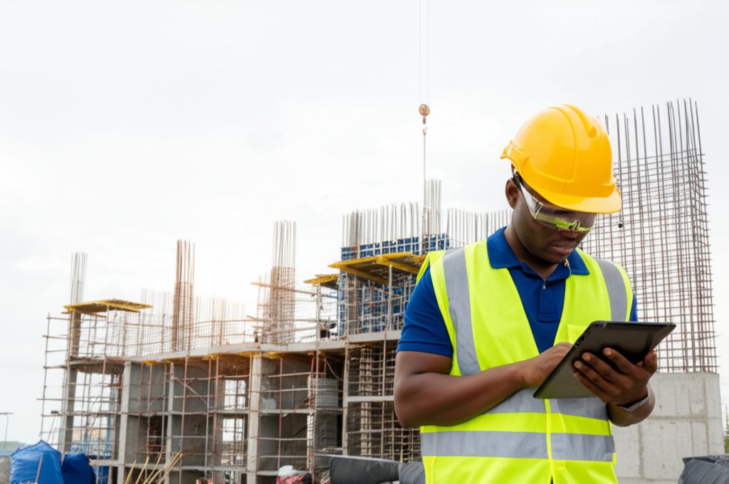 REM Construction Field Form App in use